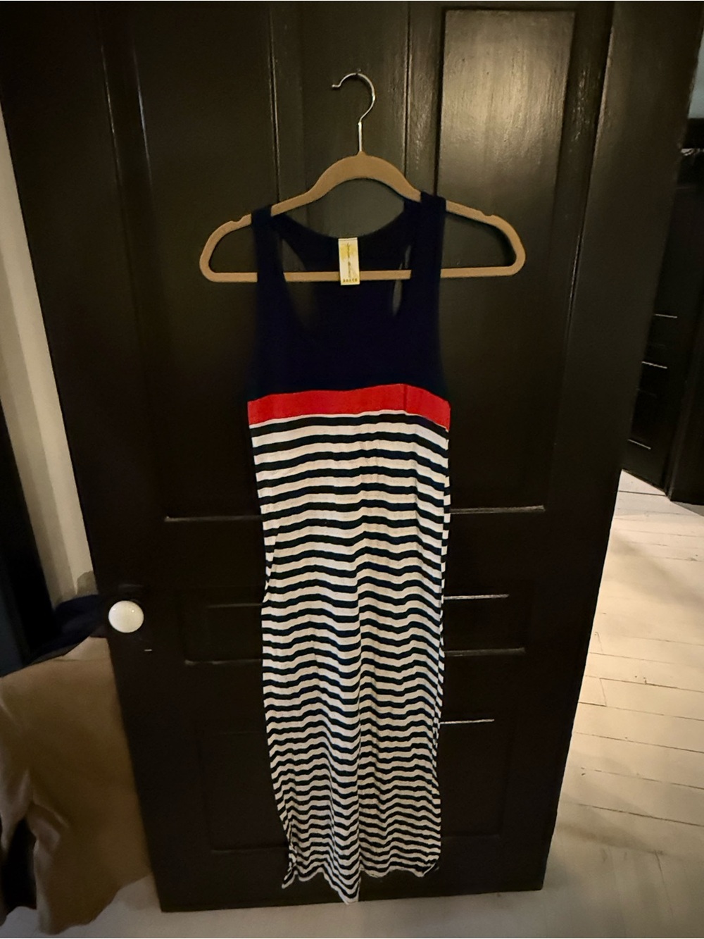 Lily Bleu Navy, White & Red Striped Sleeveless Maxi